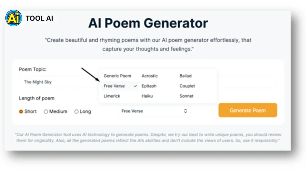 AI Poem Generator Free: 11 Powerful Reasons to Try It Now Common Uses for AI Poem Generator Free